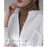 トップス レディース シャーリング レイヤード 重ね着 シアー インナー 肌隠 | HUG.U | 詳細画像16 