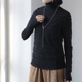 ブラック | トップス レディース シャーリング レイヤード 重ね着 シアー インナー 肌隠 | HUG.U