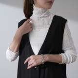 ホワイト | トップス レディース シャーリング レイヤード 重ね着 シアー インナー 肌隠 | HUG.U