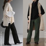 パンツ レディース セミフレア あったか ロング 微起毛 フレアパンツ ボトム | HUG.U | 詳細画像21 