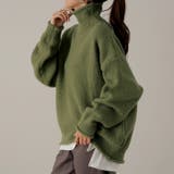 フォレストカーキ | ニット レディース トップス セーター タートルネック タートル 長袖 ハイネ | HUG.U