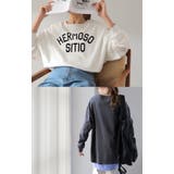 トップス レディース カットソー ロンT ロゴ 長袖 Tシャツ ロング チュニ | HUG.U | 詳細画像19 