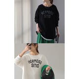 トップス レディース カットソー ロンT ロゴ 長袖 Tシャツ ロング チュニ | HUG.U | 詳細画像3 