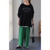 トップス レディース カットソー ロンT ロゴ 長袖 Tシャツ ロング チュニ | HUG.U | 詳細画像9 