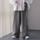 チャコールグレー | ワイドパンツ レディース パンツ ワイド スラックス ボトムス ゴム ハイウエ | HUG.U