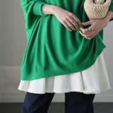 ホワイト | トップス レディース カットソー 重ね着 レイヤード ブラウス ロンT ペプラ | HUG.U