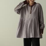 チョコレートブラウン | トップス シャツ ブラウス レディース チュニック バックプリーツ | HUG.U