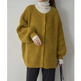 マスタード | カーディガン レディース トップス 2way ニット プルオーバー セーター | HUG.U