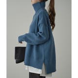 ピーコックブルー | ニット レディース トップス タートルネック セーター ハイネック 長袖 ター | HUG.U