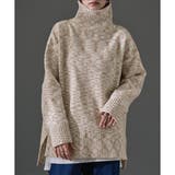 サンドマーブル | ニット レディース トップス タートルネック セーター ハイネック 長袖 ター | HUG.U