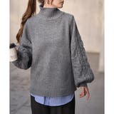 グレー | ニット レディース トップス  タートルネック セーター ハイネック 長袖 タ | HUG.U