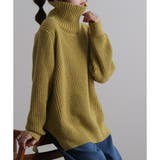 マスタード | ニット レディース トップス タートルネック セーター ハイネック 長袖 ター | HUG.U