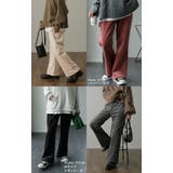 パンツ レディース 裏起毛 暖か フレアパンツ ロング ボア ボトムス 厚手 | HUG.U | 詳細画像10 