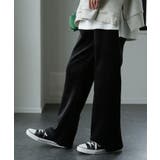 ブラック | パンツ レディース 裏起毛 暖か フレアパンツ ロング ボア ボトムス 厚手 | HUG.U