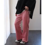 ピンク | パンツ レディース 裏起毛 暖か フレアパンツ ロング ボア ボトムス 厚手 | HUG.U