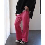 ピンク | パンツ レディース 裏起毛 暖か フレアパンツ ロング ボア ボトムス 厚手 | HUG.U