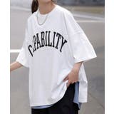 Aホワイト(半袖/冷感) | カットソー レディース トップス ロゴT 長袖 ロンT ロング Tシャツ チュ | HUG.U