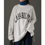 Aホワイト | カットソー レディース トップス ロゴT 長袖 ロンT ロング Tシャツ チュ | HUG.U