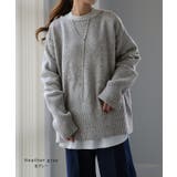 ニット レディース トップス セーター アームウォーマー 指穴 ボートネック | HUG.U | 詳細画像18 