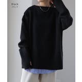 ニット レディース トップス セーター アームウォーマー 指穴 ボートネック | HUG.U | 詳細画像20 