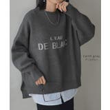 ニット レディース トップス セーター ロゴ ロゴニット クルーネック プルオ | HUG.U | 詳細画像19 