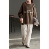 ニット レディース トップス セーター ロゴ ロゴニット クルーネック プルオ | HUG.U | 詳細画像8 