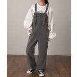 ウォッシュグレー | サロペット レディース オールインワン オーバーオール デニム 綿 パンツ ワ | HUG.U