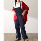 ワンウォッシュネイビー | サロペット レディース オールインワン オーバーオール デニム 綿 パンツ ワ | HUG.U