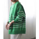 トップス レディース プルオーバー スポンジニット ボーダー ニット 軽量 ト | HUG.U | 詳細画像11 