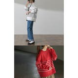 トップス レディース プルオーバー スポンジニット ボーダー ニット 軽量 ト | HUG.U | 詳細画像14 