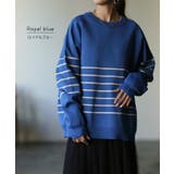 トップス レディース プルオーバー スポンジニット ボーダー ニット 軽量 ト | HUG.U | 詳細画像16 