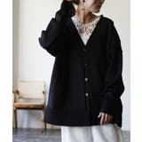 ブラック | カーディガン レディース トップス 軽量 ニット スポンジニット アウター 長 | HUG.U