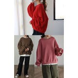 スウェット レディース トップス トレーナー バルーン袖 無地 長袖 オーバー | HUG.U | 詳細画像10