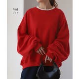 スウェット レディース トップス トレーナー バルーン袖 無地 長袖 オーバー | HUG.U | 詳細画像12