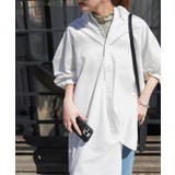 ホワイト | シャツ レディース トップス オーバーサイズ チュニック 長袖 カラーシャツ | HUG.U