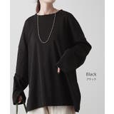 トップス レディース カットソー ロンT オーバーサイズ Tシャツ 長袖 チュ | HUG.U | 詳細画像16 