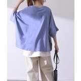 Tシャツ レディース トップス カットソー 二の腕カバー 半袖 5分袖 ドルマ | HUG.U | 詳細画像17 