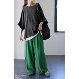 Tシャツ レディース トップス カットソー 二の腕カバー 半袖 5分袖 ドルマ | HUG.U | 詳細画像3 