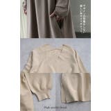 ワンピース レディース ニット 綿 100% ロング Vネック 体型カバー コ | HUG.U | 詳細画像25 