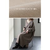 ワンピース レディース ニット 綿 100% ロング Vネック 体型カバー コ | HUG.U | 詳細画像7 