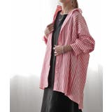 レッドストライプ | シャツ レディース トップス ストライプシャツ ストライプ 長袖 シワになりに | HUG.U