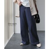 デニム レディース パンツ ワイドパンツ デニムパンツ 綿 麻 ジーンズ ボト | HUG.U | 詳細画像14