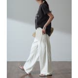 デニム レディース パンツ ワイドパンツ デニムパンツ 綿 麻 ジーンズ ボト | HUG.U | 詳細画像18