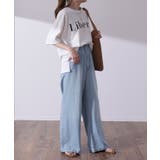 デニム レディース パンツ ワイドパンツ デニムパンツ 綿 麻 ジーンズ ボト | HUG.U | 詳細画像20