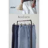 デニム レディース パンツ ワイドパンツ デニムパンツ 綿 麻 ジーンズ ボト | HUG.U | 詳細画像9