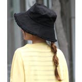 ブラック | 帽子 レディース UVカット お洒落 バケットハット 遮へい率90% 紫外線対 | HUG.U