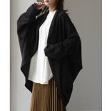 ブラック | カーディガン レディース トップス ドルマン 羽織 チュニック ニット スウェ | HUG.U