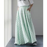 ミント | スカート ロングスカート チェック Aライン レディース ロング ブロックチェ | HUG.U