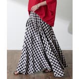 モノトーン | スカート ロングスカート チェック Aライン レディース ロング ブロックチェ | HUG.U