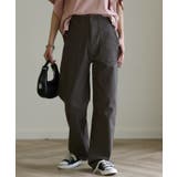 アースグレー | パンツ レディース ワイドパンツ ストレッチ ベイカーパンツ チノパン ゴム | HUG.U